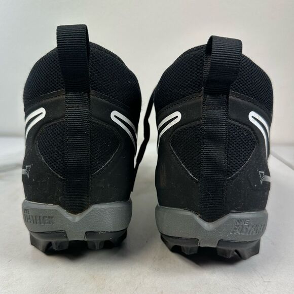 Nike Alpha Menace 3 Shark Men\'s Football Cleats, Black White, Sz 12 main image 8
